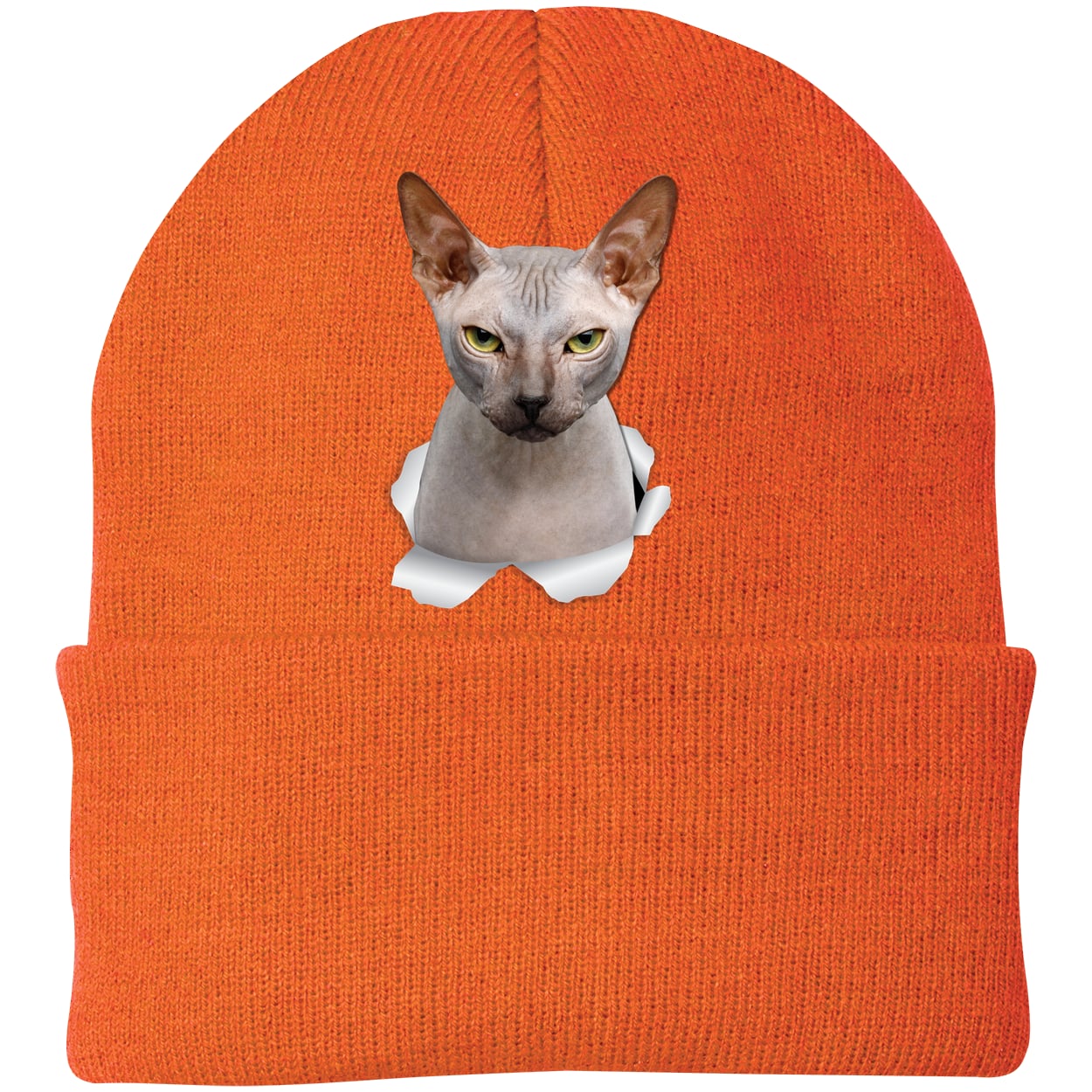 CP90 Port & Company Knit Beanie - Neon Orange