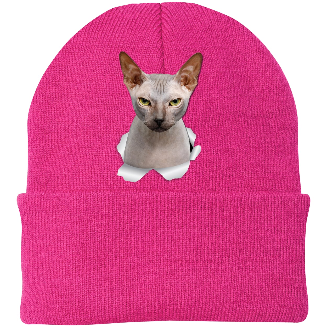CP90 Port & Company Knit Beanie - Neon Pink