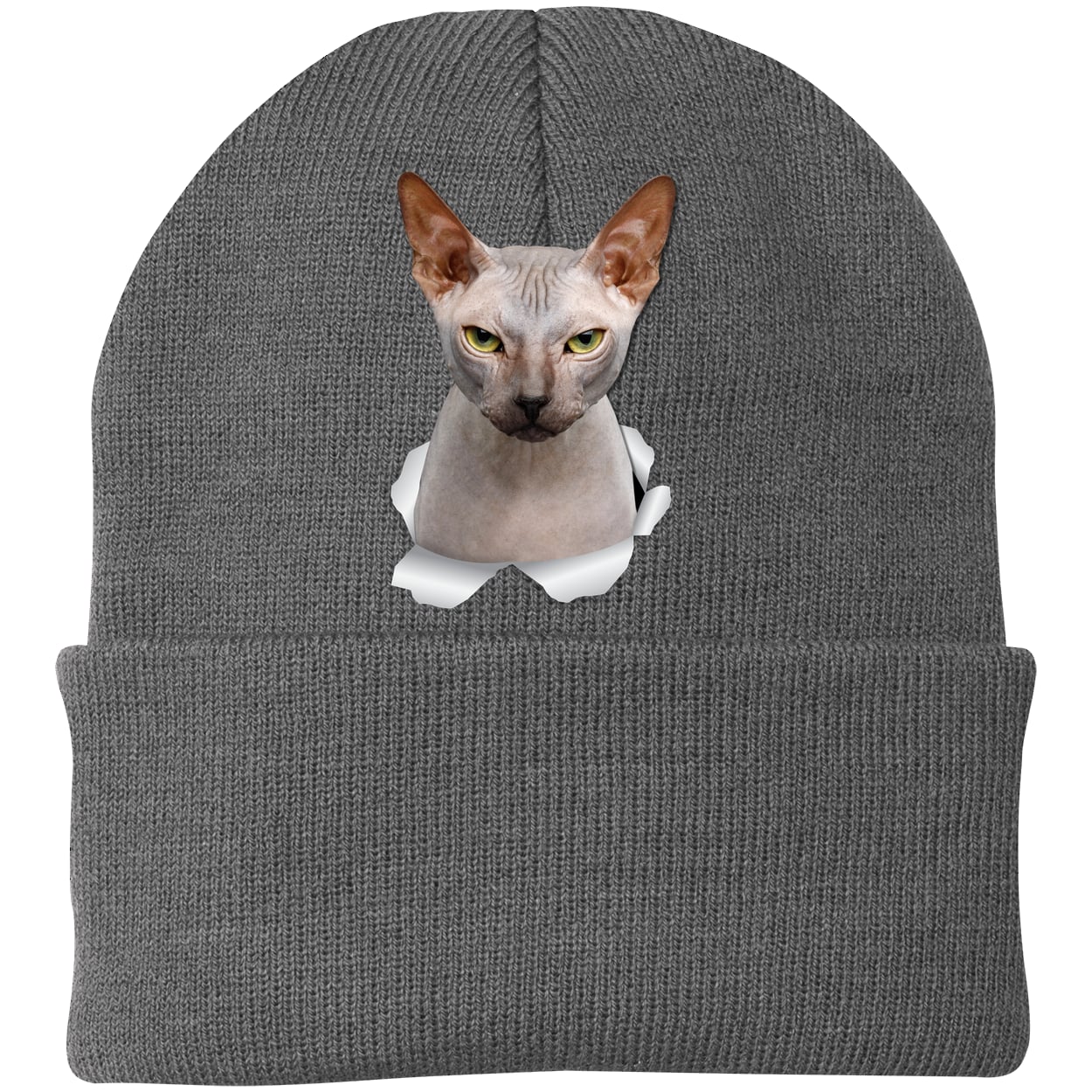 CP90 Port & Company Knit Beanie - Athletic Oxford