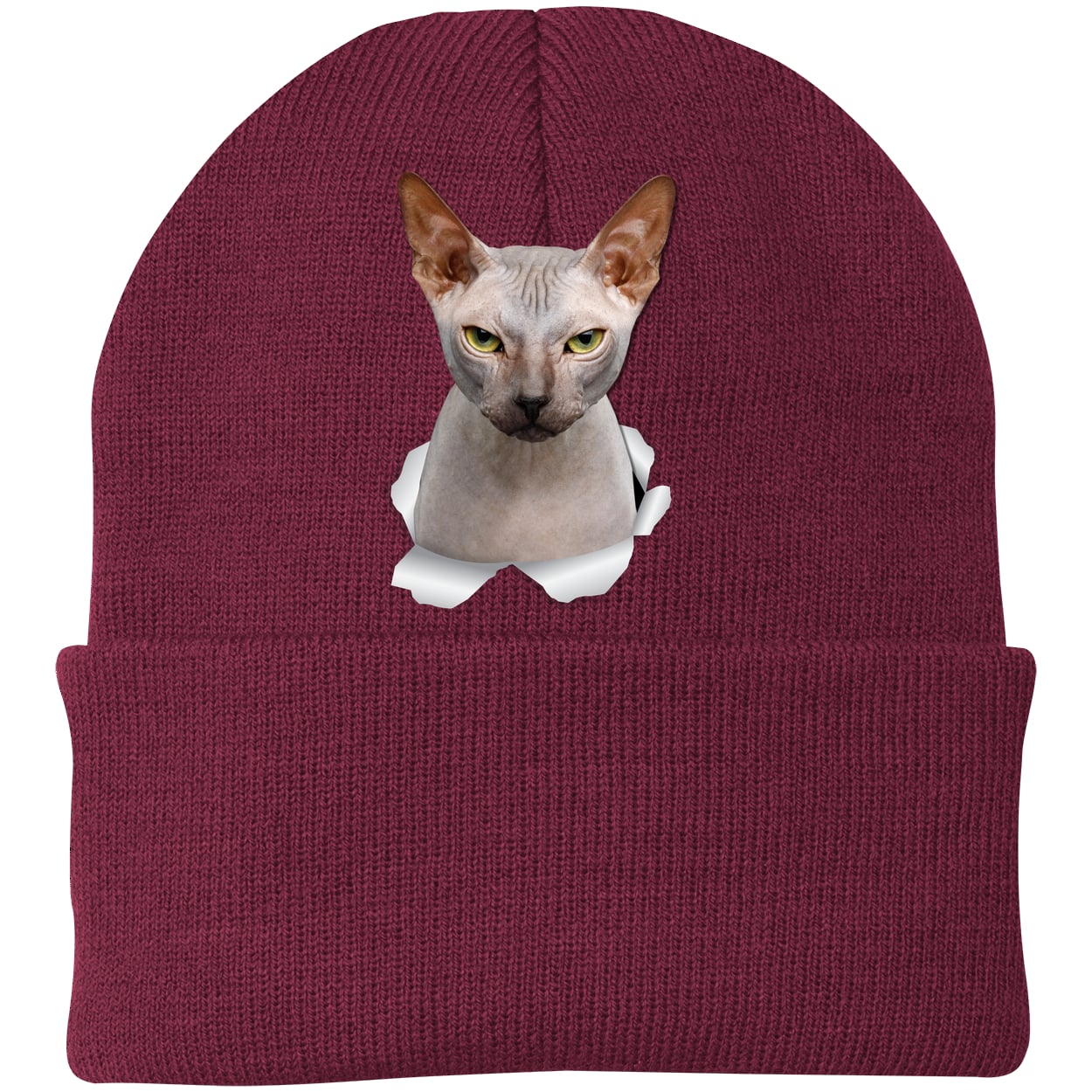 CP90 Port & Company Knit Beanie - Maroon