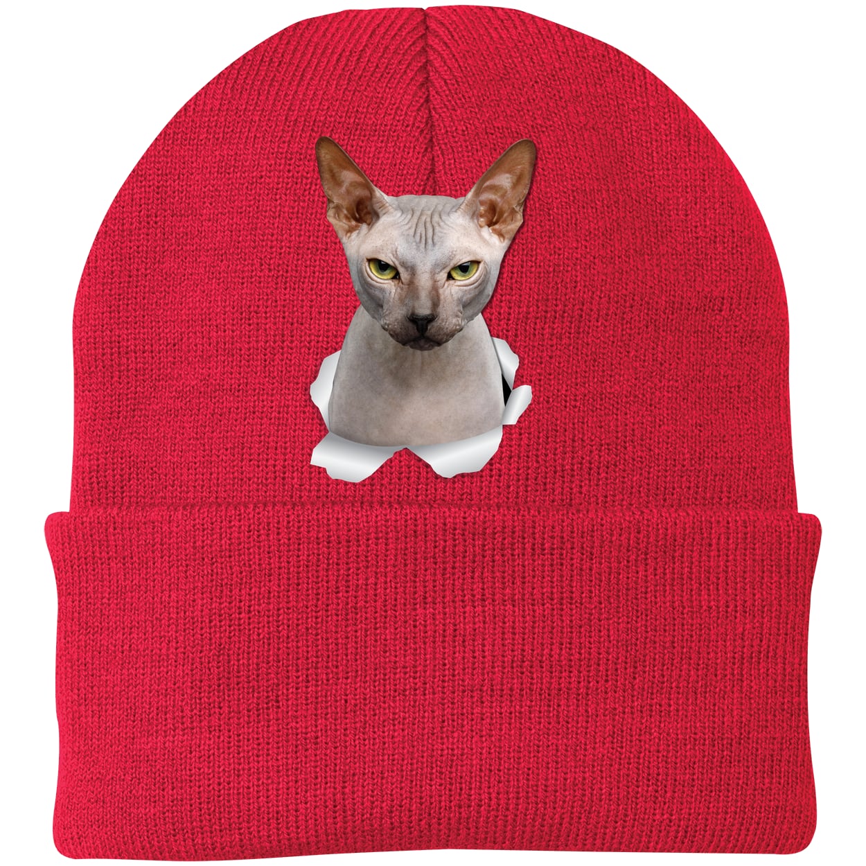CP90 Port & Company Knit Beanie - Athletic Red