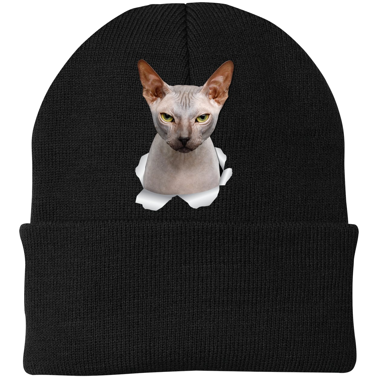 CP90 Port & Company Knit Beanie - Black