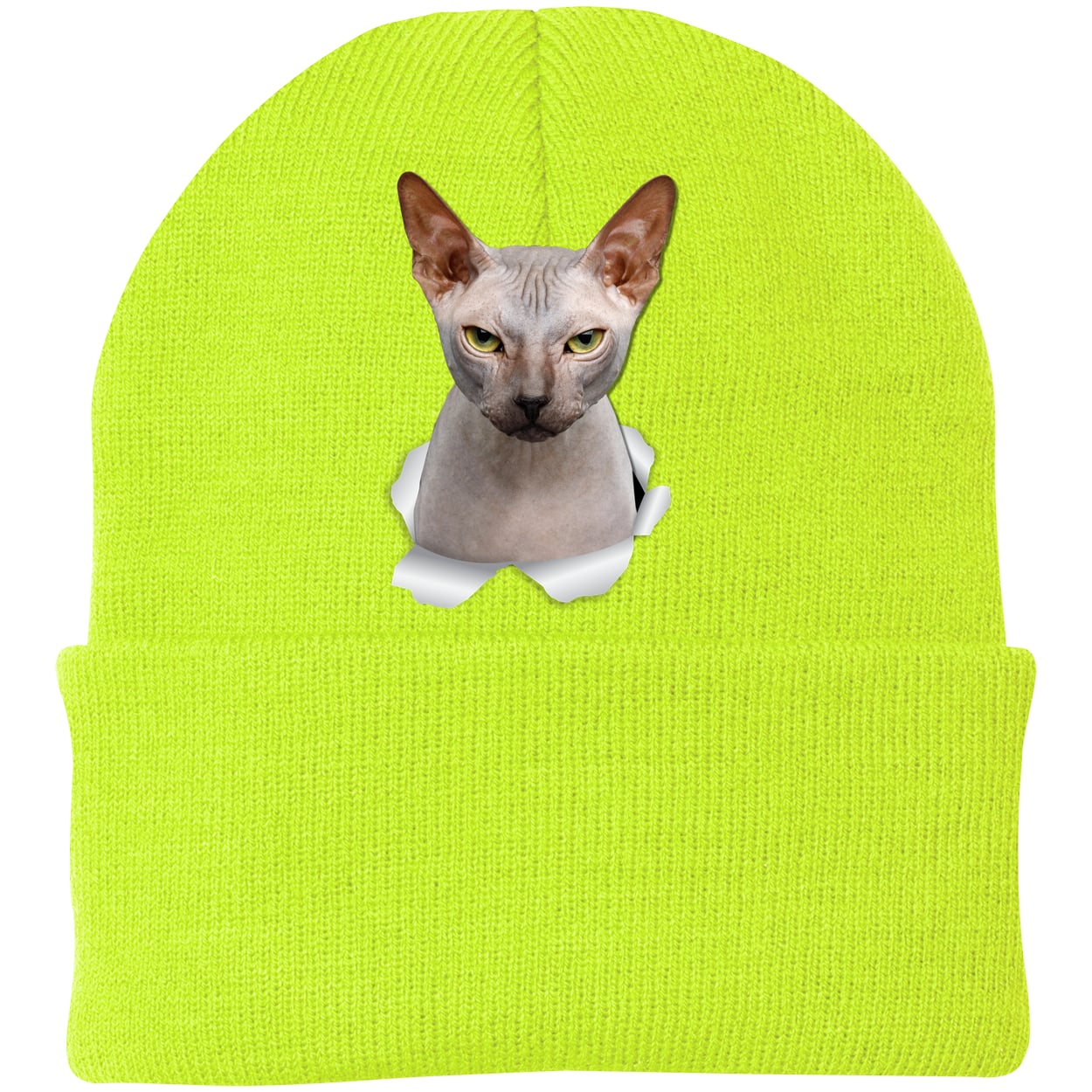 CP90 Port & Company Knit Beanie - Neon Yellow