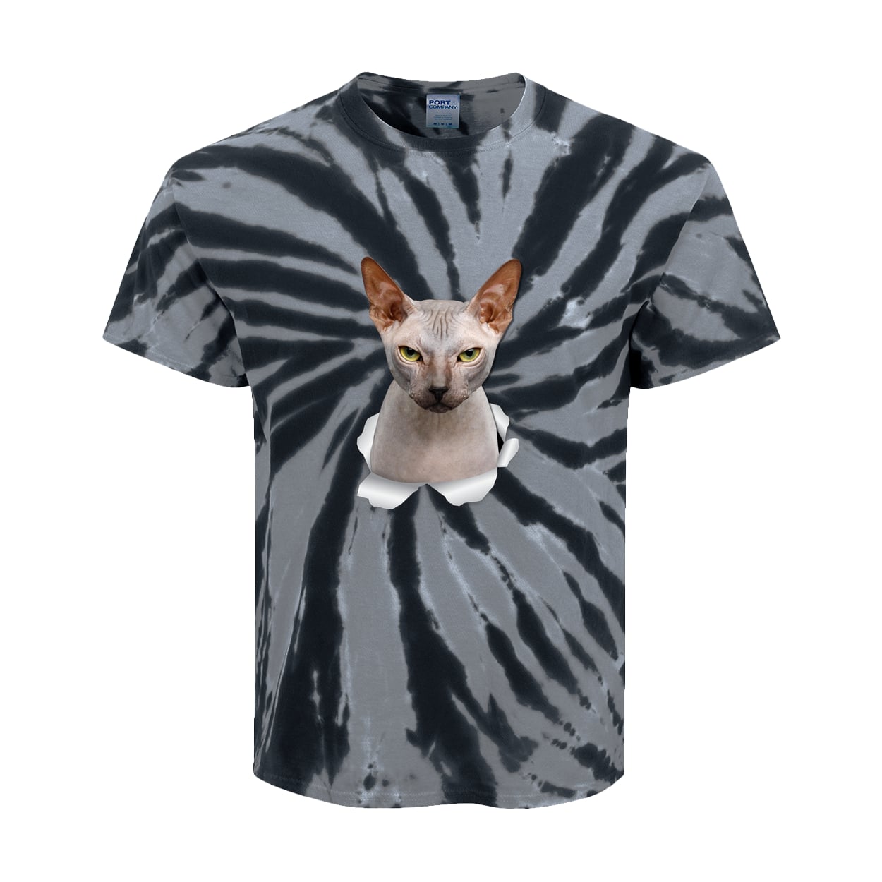 PC147Y Port & Company Kids Tie-Dye Tee - Black