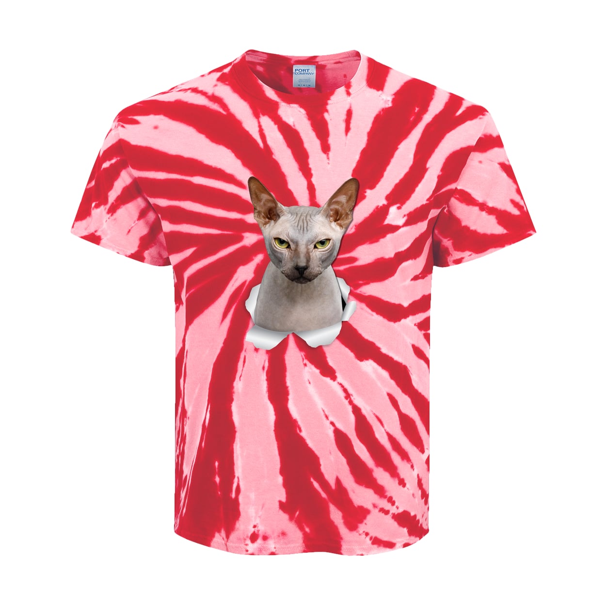 PC147Y Port & Company Kids Tie-Dye Tee - Red
