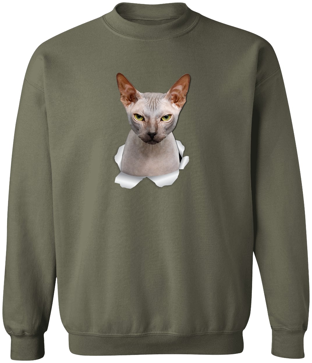 G180 Gildan Crewneck Pullover Sweatshirt - Military Green