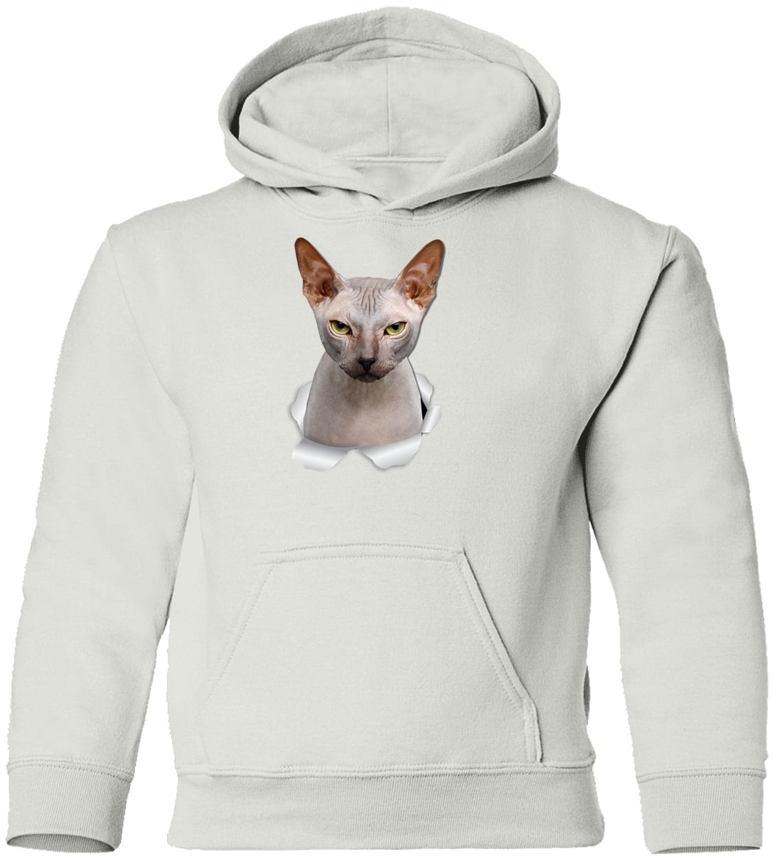 G185B Gildan Youth Pullover Hoodie - White