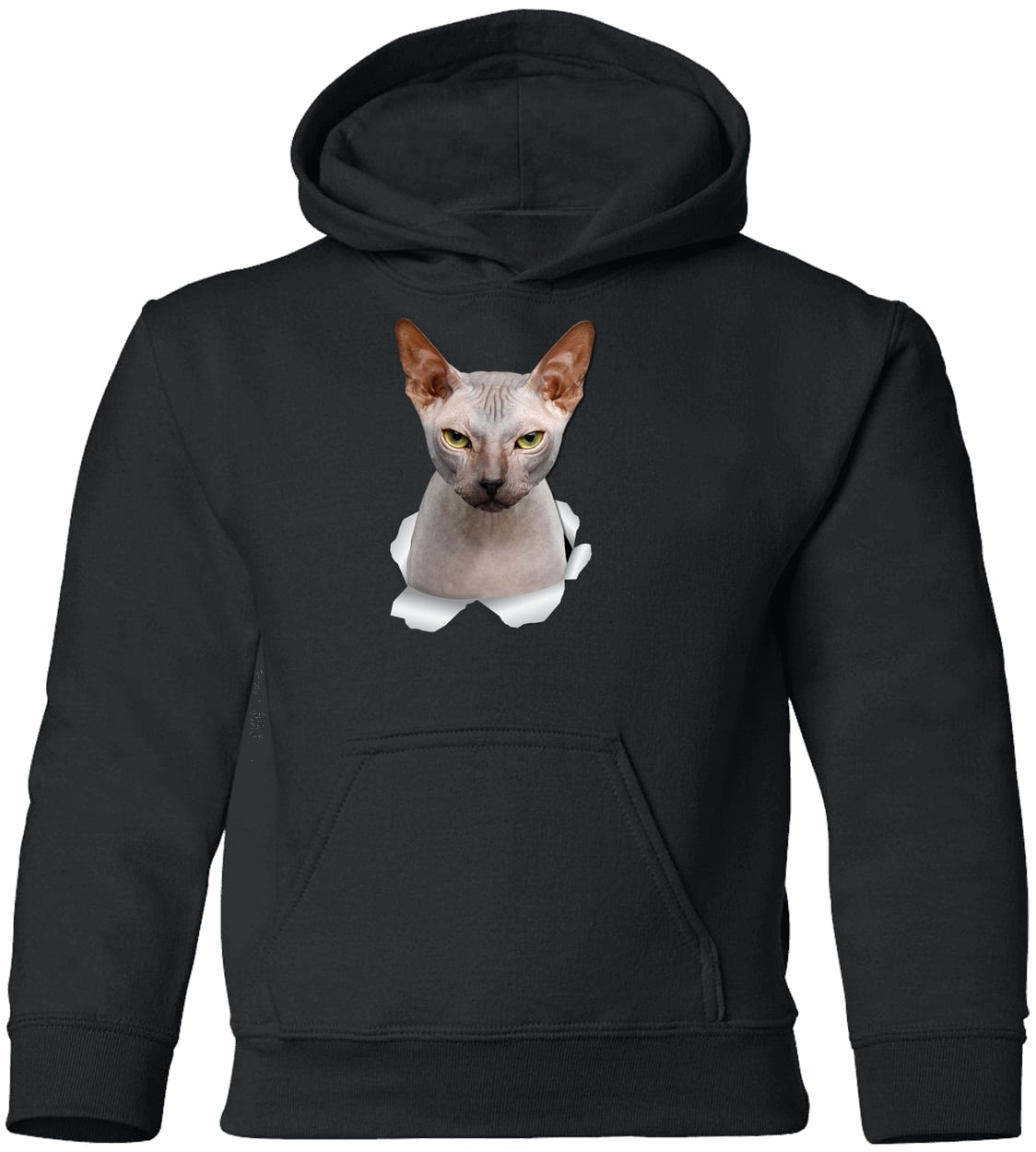 G185B Gildan Youth Pullover Hoodie - Black