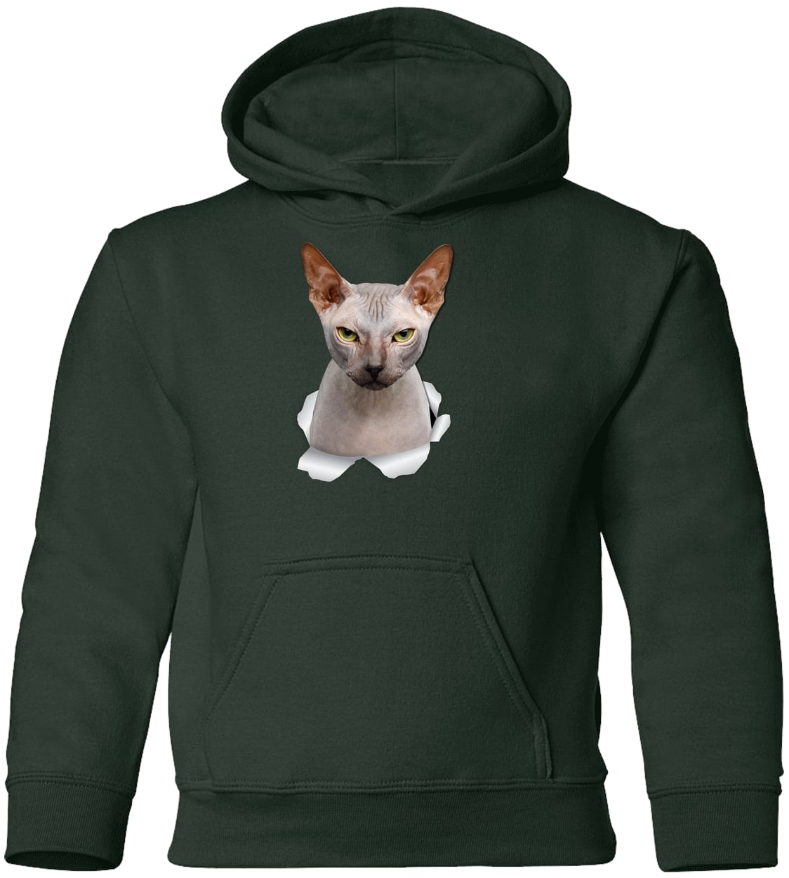 G185B Gildan Youth Pullover Hoodie - Forest Green