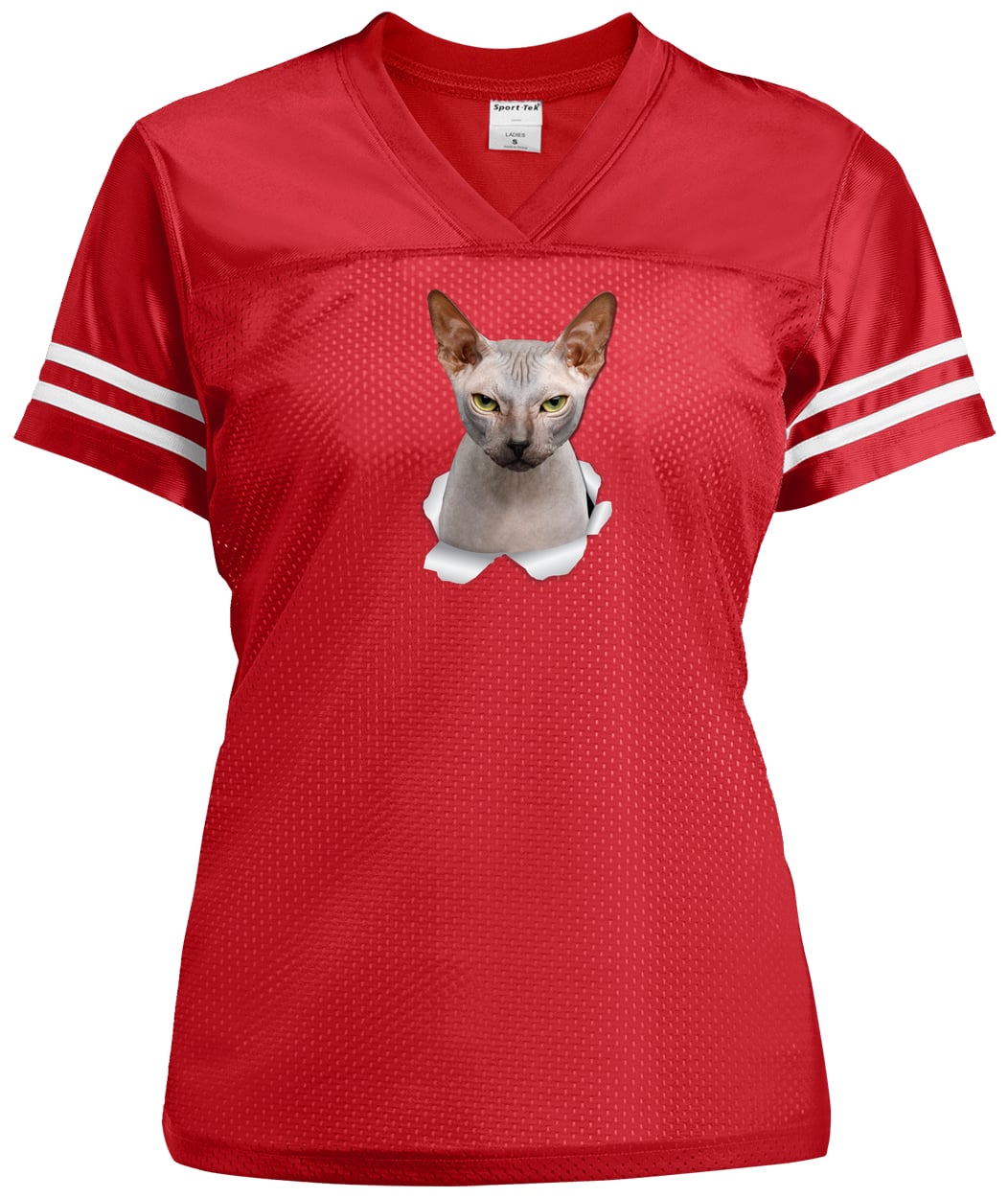 LST307 Sport-Tek Ladies' Replica Jersey - True Red/White