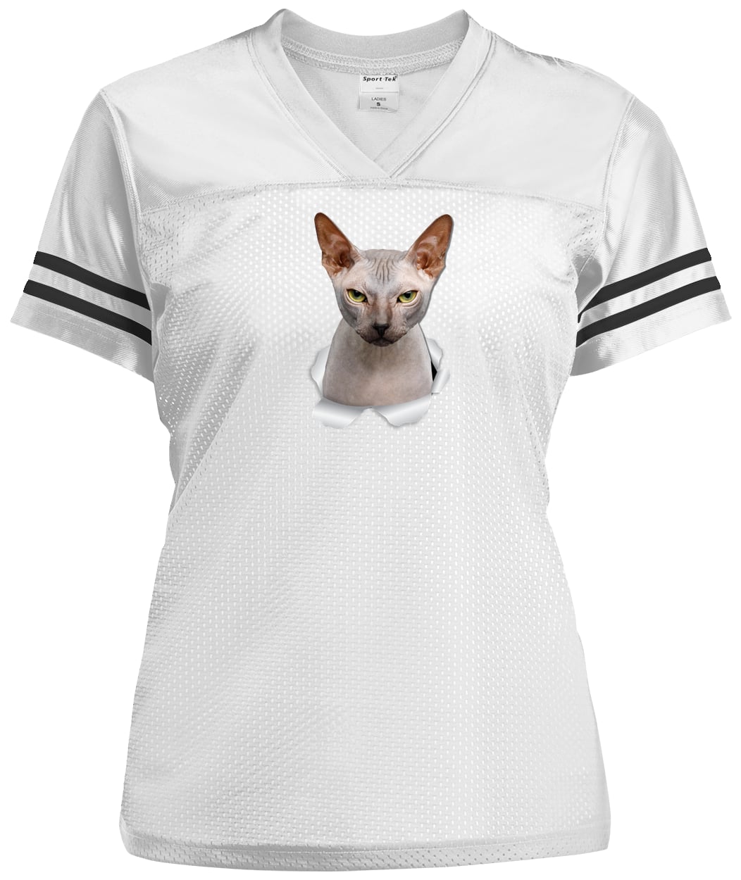 LST307 Sport-Tek Ladies' Replica Jersey - White/Black