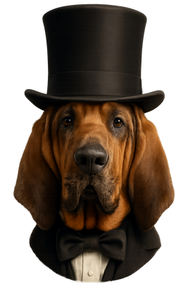 Presidential Pooch in Top Hat