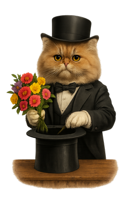 Magical Meow with Bouquets