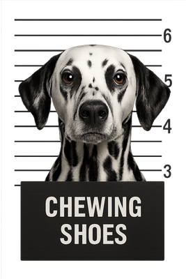 Dalmatian Guilty of Shoe Crime