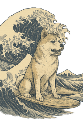 The Surfing Shiba Wave