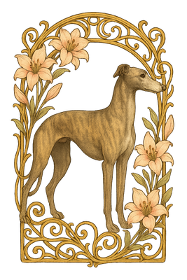 Elegant Greyhound in Bloom