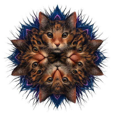 Kaleidoscope of Tabby Faces