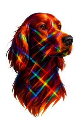 Rainbow Glow Setter Portrait