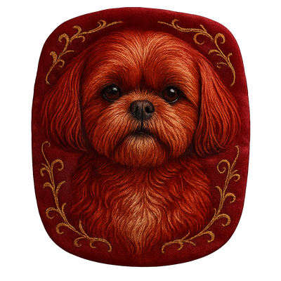 Regal Red Toy Dog Portrait