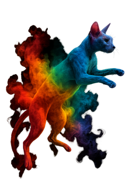 Prismatic Feline in Smoke