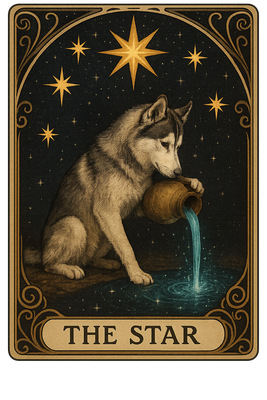 Celestial Husky Pours the Stars