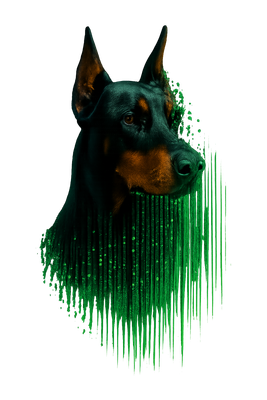 Glitched Doberman Matrix Effect
