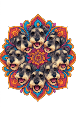 Mandala of Schnauzer Smiles