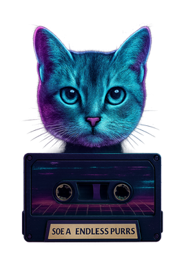 Neon Cat Mixtape Vibes