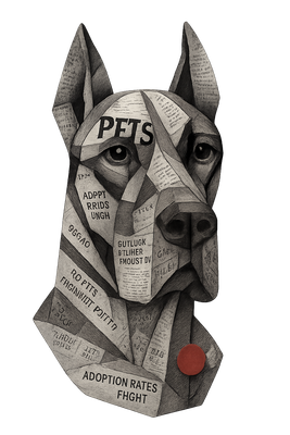 Paper Patchwork Shelter Dog