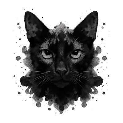 Midnight Ink Cat Stare