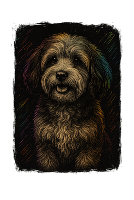 Rainbow Brush Pup Portrait